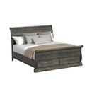 Park Ridge Sleigh Storage Bed in Charcoal