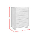 Brisbane UPH Bedroom Set with Boucle Beige and LED in Brown