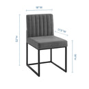 Carriage Dining Chair Upholstered Fabric Set of 2