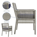 Aura Outdoor Patio Wicker Rattan Dining Armchair