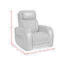 Prime Time P3 Living Room Set in Jett Black with Red Stitching