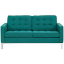 Loft Upholstered Fabric Loveseat