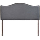 Curl Queen Nailhead Upholstered Headboard