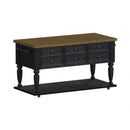 Heritage & Home Kitchen Island with Casters in Oak Brown and Black