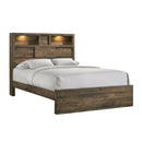 Bailey King Bookcase Panel Bed with Bluetooth