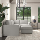 Flex 4-Seat Sectional with Wide Arm and Ottoman - Michael's Discount Furniture