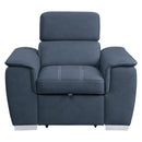 8228BU-1 - Chair with Pull-out Ottoman - Michael's Discount Furniture