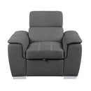 8228GY-1 - Chair with Pull-out Ottoman - Michael's Discount Furniture