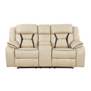 8229NBE-2 - Double Reclining Love Seat with Center Console - Michael's Discount Furniture