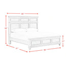 Whit-Ash Panel Bed in Light Grey