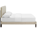 Amaris Queen Fabric Platform Bed with Squared Tapered Legs