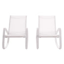 Traveler Rocking Lounge Chair Outdoor Patio Mesh Sling Set of 2