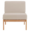 Sedona Outdoor Patio Eucalyptus Wood Sectional Sofa Armless Chair