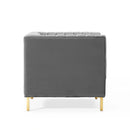 Shift Channel Tufted Performance Velvet Armchair