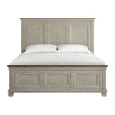 Farmington Panel Bed in Medium Brown and Washed Stone