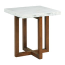Morris 2PC Occasional Marble Table Set in White