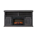 Macau Console with 23"" Fireplace Insert in Grey