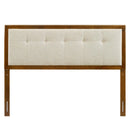 Draper Tufted Twin Fabric and Wood Headboard