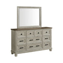Farmington Bedroom Set in Medium Brown and Washed Stone