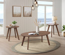 Theo Three Pack Occasional Set with Coffee Table and 2 End Tables in Walnut