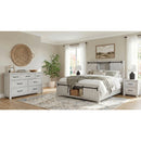 Scott Platform Storage Bedroom Set White Finish