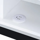 Midway 80"" TV Console with Firelight in White