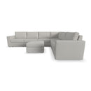 Flex 6-Seat Sectional with Wide Arm and Ottoman