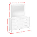 Westland Dresser and Mirror Set in Almond
