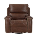 8549BRW-1 - Swivel Glider Reclining Chair - Michael's Discount Furniture