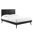Alana King Wood Platform Bed With Splayed Legs