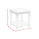 Avril End Table in Silver