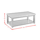 Marcello White Rectangular Coffee Table W/ Casters ISTA3 Packaging