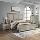 Farmington Bedroom Set in Medium Brown and Washed Stone