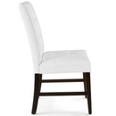 Promulgate Biscuit Tufted Upholstered Faux Leather Dining Side Chair Set of 2