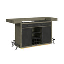 Jemma Bar Table with Light in Grey and Dark Espresso