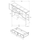 Hartshill Credenza Desk with Hutch - Michael's Discount Furniture