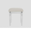 Twenty Nine Dressing Set w/LED & USB Plug in White with Stool