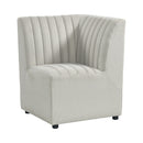 Jemma Upholstered Corner Chair in Beige Linen
