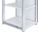 Midway 80"" TV Console with Firelight in White