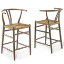 Amish Wood Counter Stool Set of 2