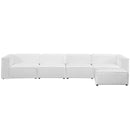 Mingle 5 Piece Upholstered Fabric Sectional Sofa Set
