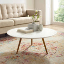 Lippa 36" Round Wood Top Coffee Table with Tripod Base