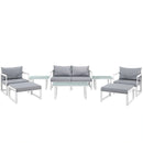 Fortuna 9 Piece Outdoor Patio Sectional Sofa Set
