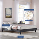 Reign Full Performance Velvet Platform Bed Frame