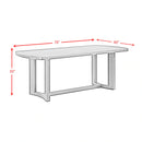 Portland Standard Height Dining Set in Black-Rectangular Table and Four Chairs
