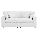 Commix Down Filled Overstuffed Performance Velvet Loveseat