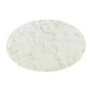 Lippa 42" Oval-Shaped Artificial Marble Coffee Table