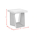 Beckley End Table Complete in White Marble Top