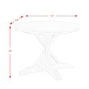 Callista Round Standard Height 5PC Dining Set-Table and Four Chairs
