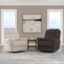 Sophisticated Perfect Match Power Swivel Gliding Recliner with Power Headrest & Lumbar - Michael's Discount Furniture
